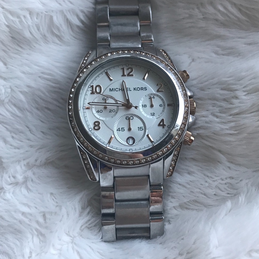 Michael Kors Crystal Stainless Steel Watch